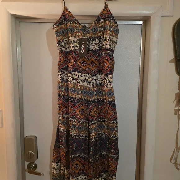 Gigio Boho Extreme Wide-Leg Printed Jumpsuit M - Picture 2 of 9